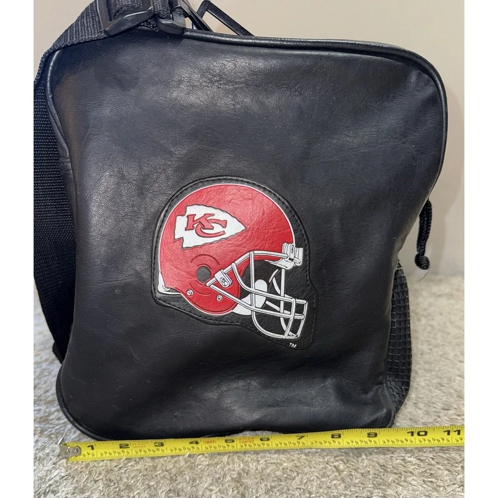 Vintage Kansas City Chiefs A.D.S. Sports NFL Faux Leather Travel Duffle Bag RARE